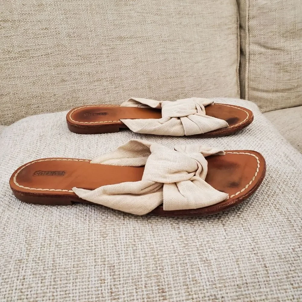 Saludos Knotted Slide Sandals Sz 7.5